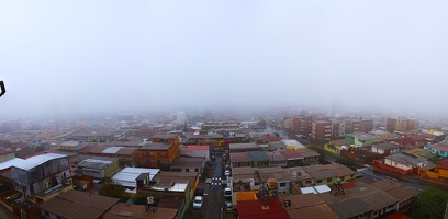 Ghostly Antofagasta under rain