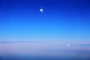 The Moon and the plane